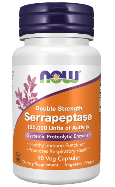 Now Vitamins - Serrapeptase Double Strength 90 Veg Capsules
