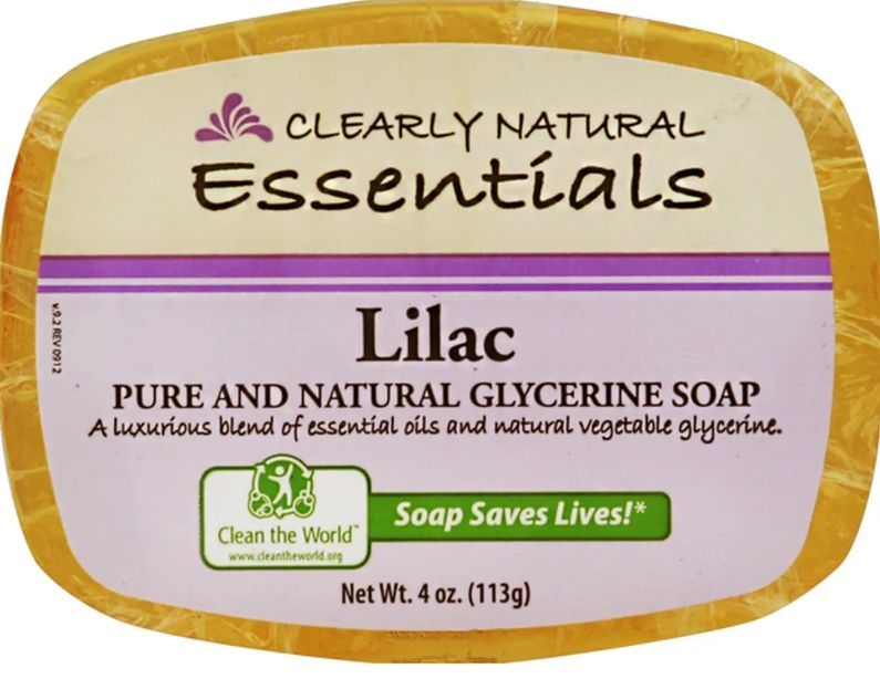 Clearly Natural Glycerine Bar Soap Lilac 4 oz
