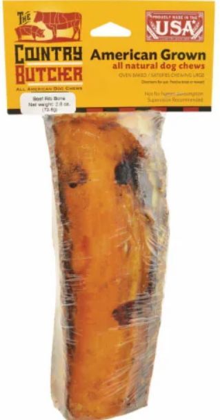 Country Butcher Natural Dog Chews Rib Bone Medium 1.3/oz
