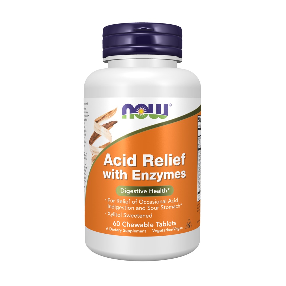 Now Vitamins - Acid Relief with Enzymes 60 Chewables-OUT OF STOCK