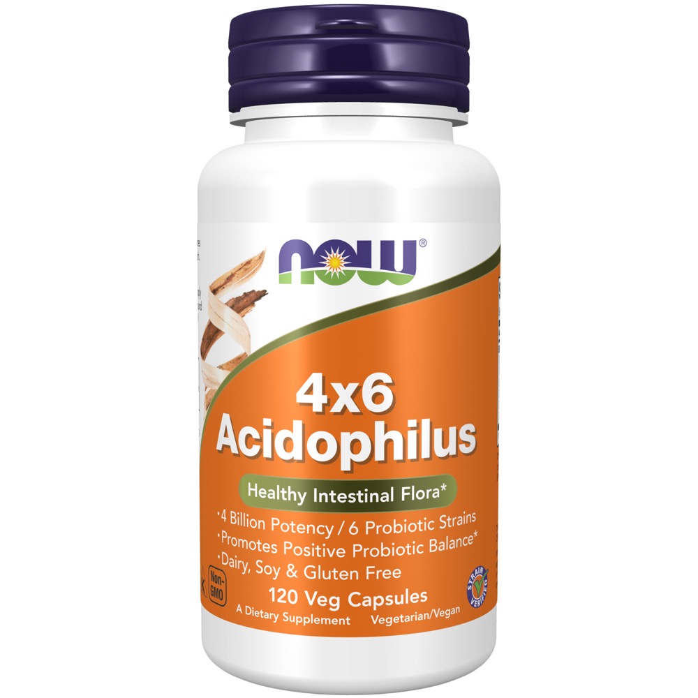 Now Vitamins - Acidophilus 4 X 6 Billion 120 Caps