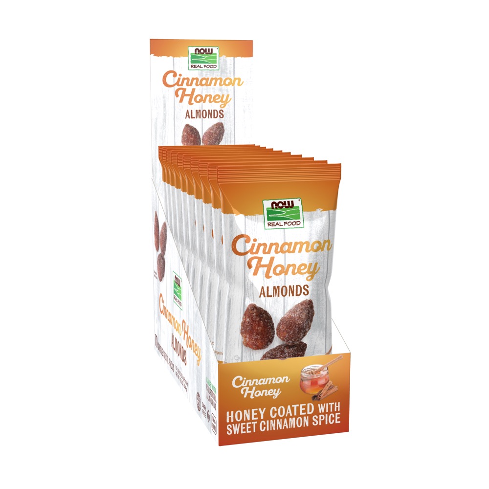 Now Vitamins - Almonds Cinnamon & Honey  1.25 Single Serve Packs  10 Count Box