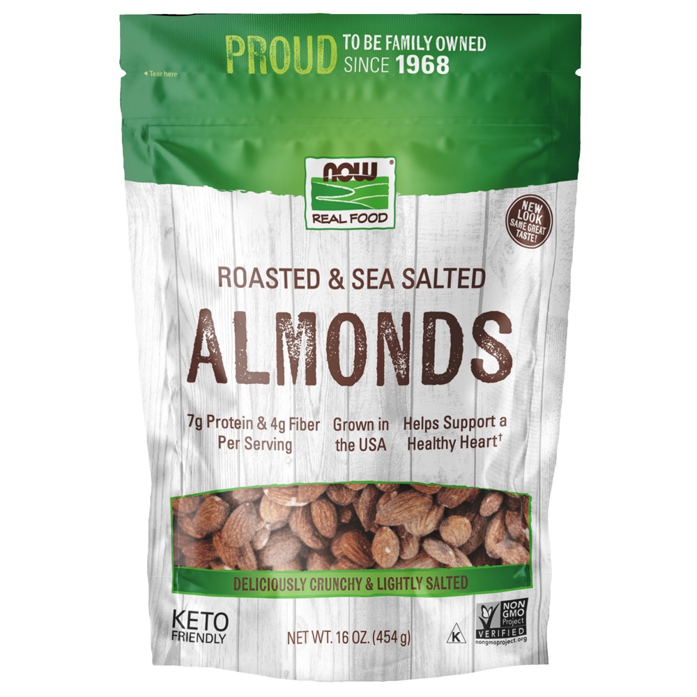 Now Vitamins - Almonds Rstd/Salted 1 Lb