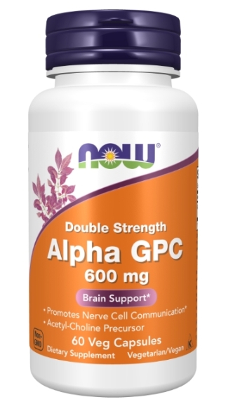Now Vitamins - Alpha GPC 600 Mg Double Strength 60 Vcaps
