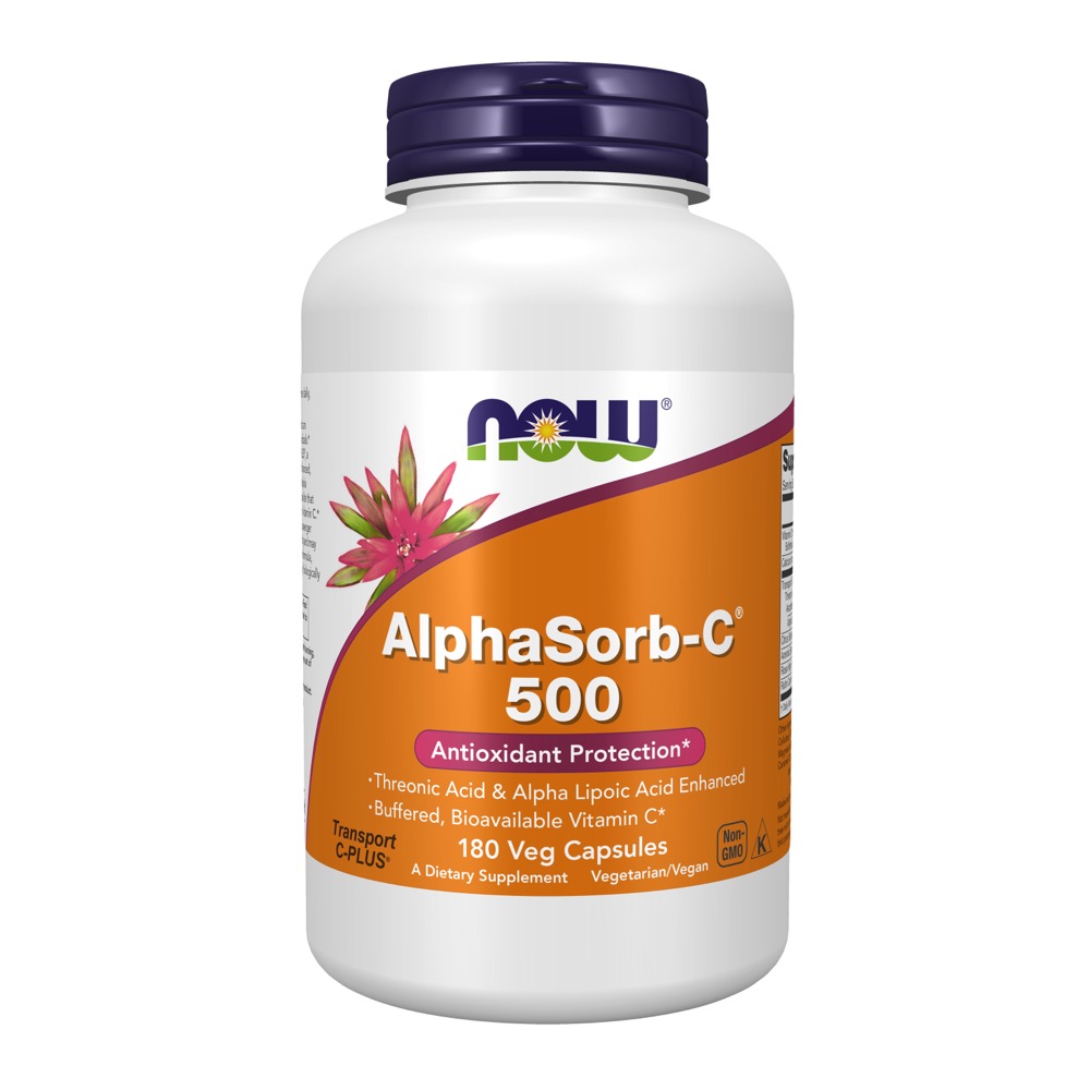 Now Vitamins - AlphaSorb-C 500mg 180 Vcaps