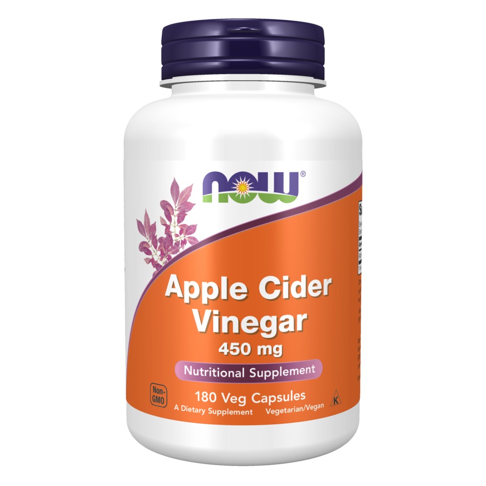 Now Vitamins - Apple Cider Vinegar 450 mg 180 Caps