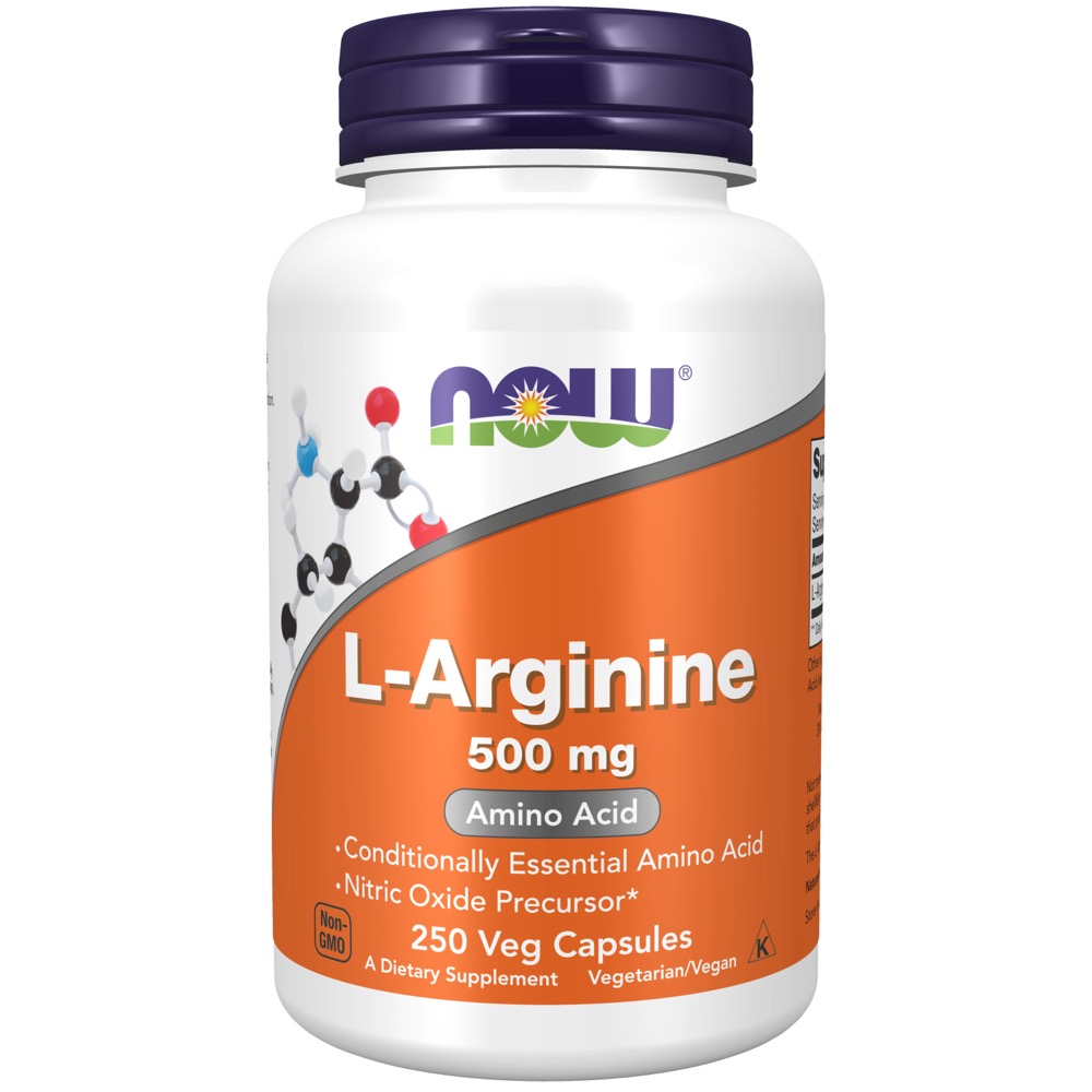 Now Vitamins - Arginine 500Mg 250 Caps