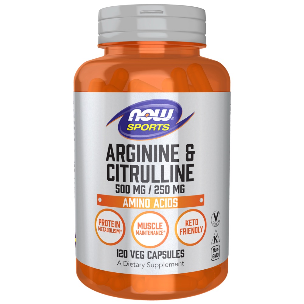 Now Vitamins - Arginine & Citrulline 500/250 - 120 Capsules