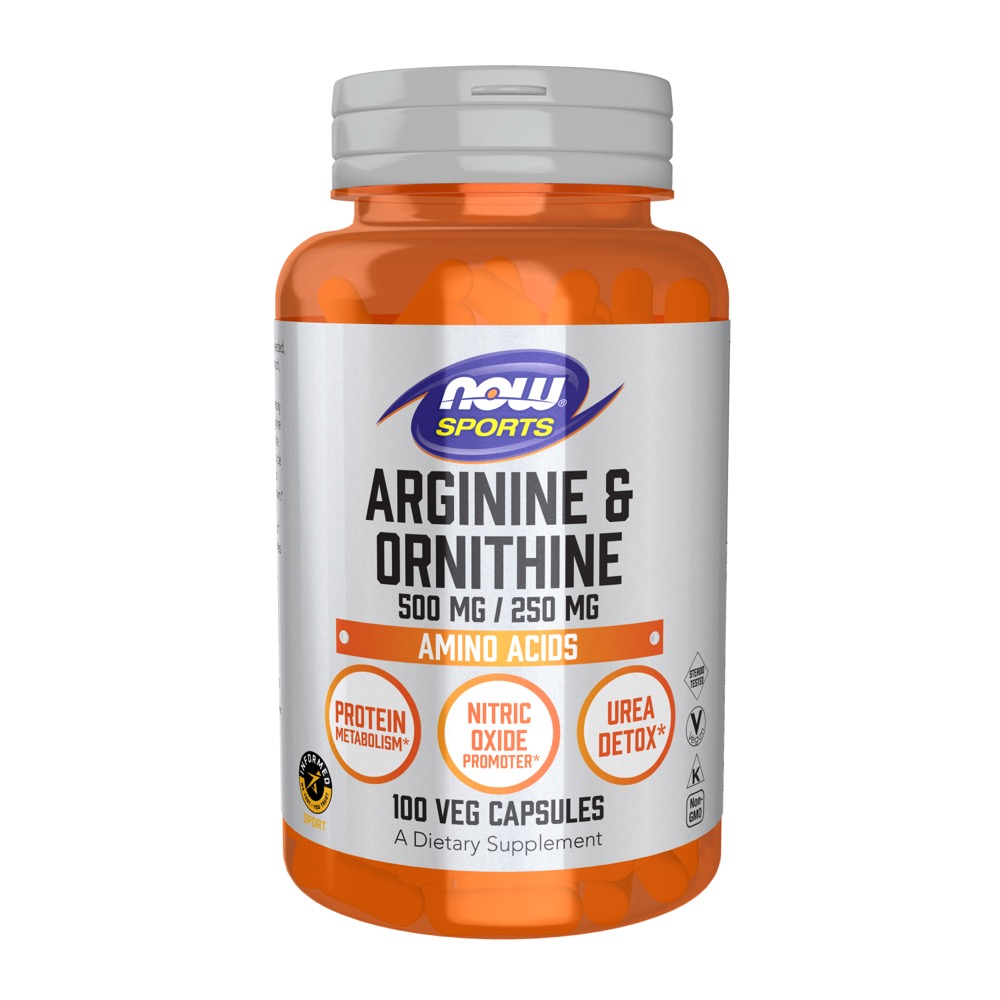 Now Vitamins - Arginine/Ornithine 100 Caps