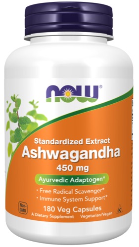 Now Vitamins - Ashwagandha 450 mg 180 veg caps