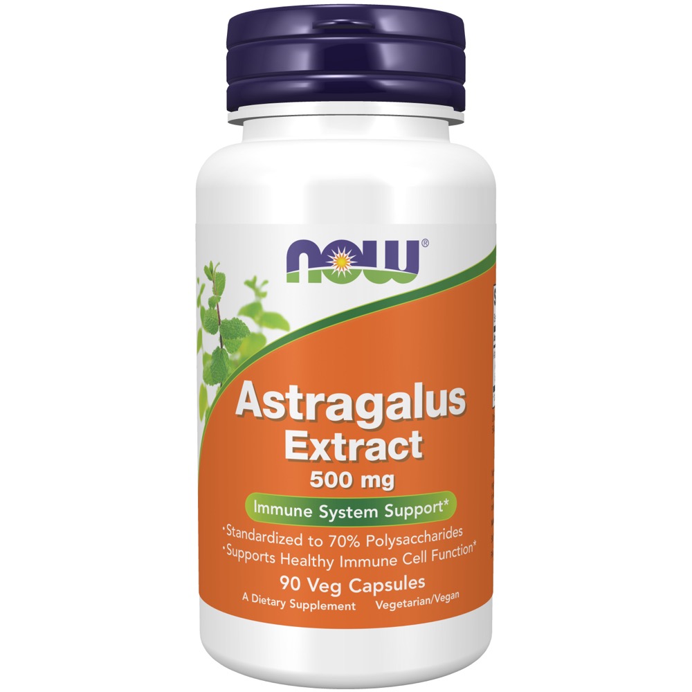 Now Vitamins - Astragalus Extract 500mg Standardized 70% 90 vcaps