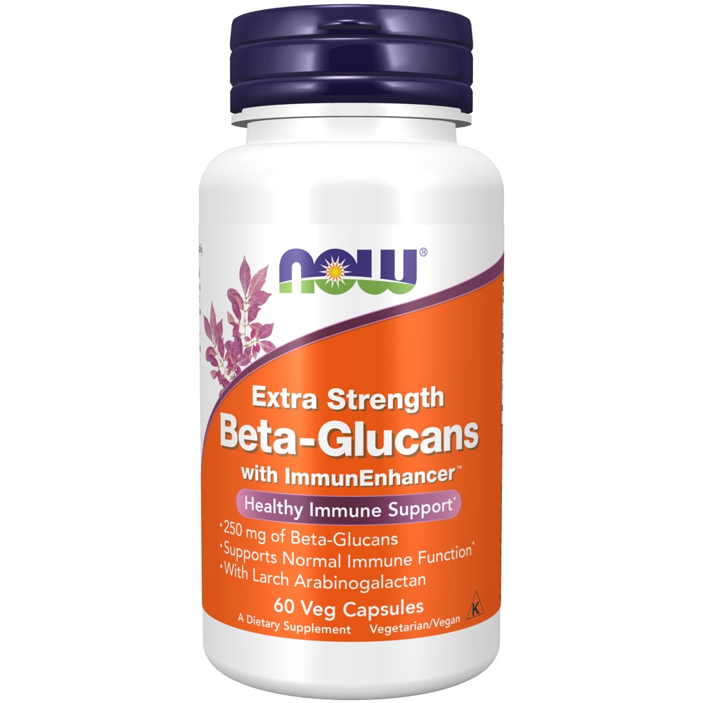 Now Vitamins - Beta Glucans with ImmunEnhancer 250mg 60Vcaps