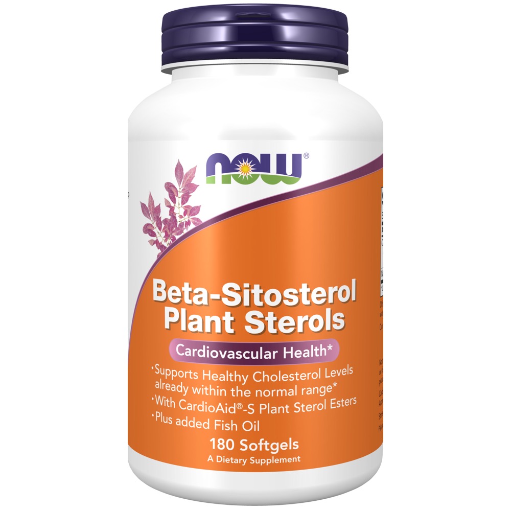 Now Vitamins - Beta-Sitosterol Plant Sterols 180 Softgels