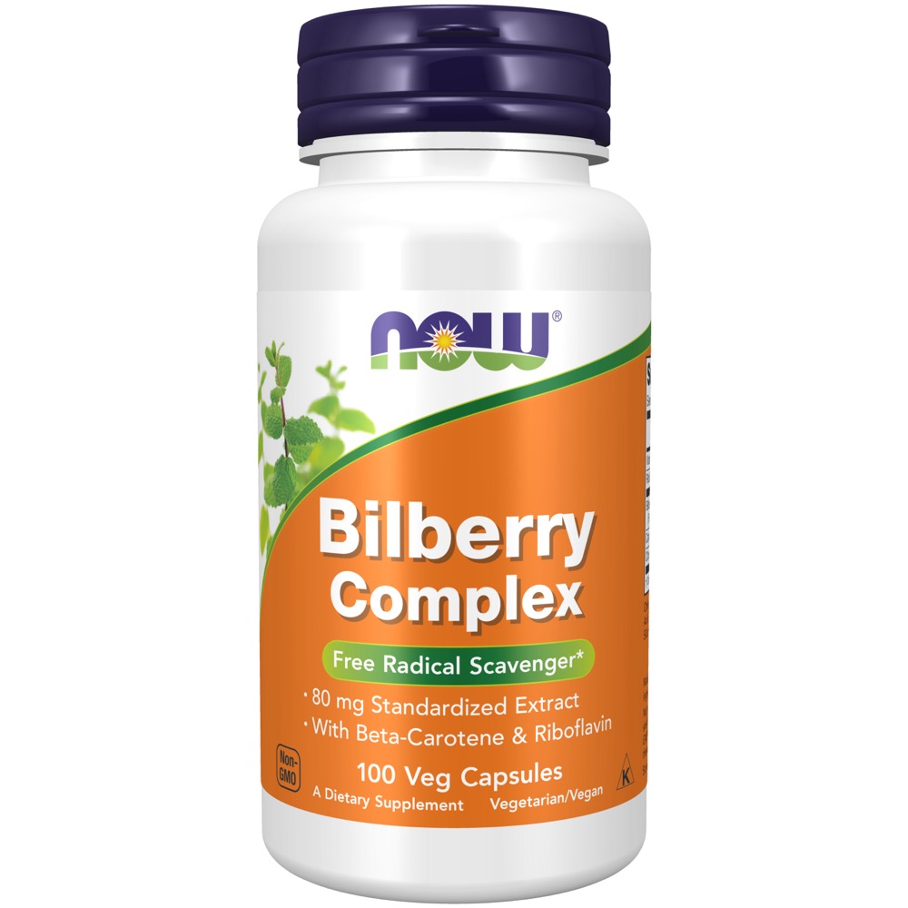 Now Vitamins - Bilberry Complex 80mg 100 Caps