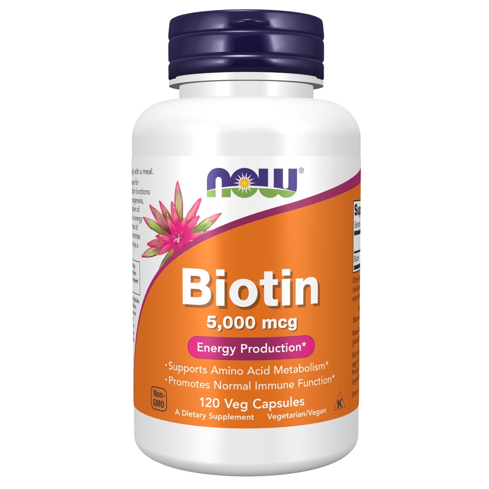 Now Vitamins - Biotin 5000Mcg 120/Caps