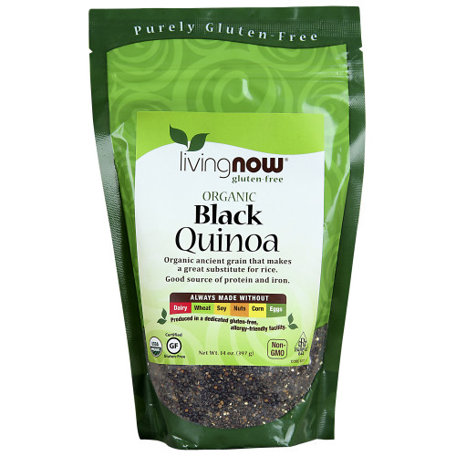 Now Vitamins - Black Quinoa Organic 14 oz.-OUT OF STOCK