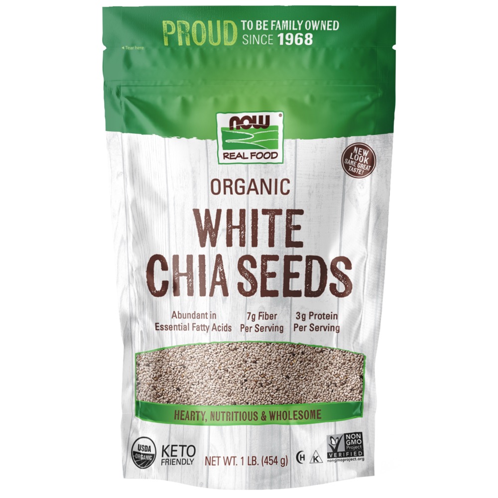 Now Vitamins - Blanco Salvia White Chia Seeds 1 Lb.-OUT OF STOCK