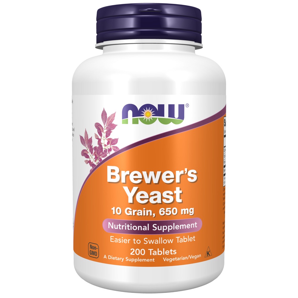 Now Vitamins - Brewer's Yeast 650 Mg 200 Tabs