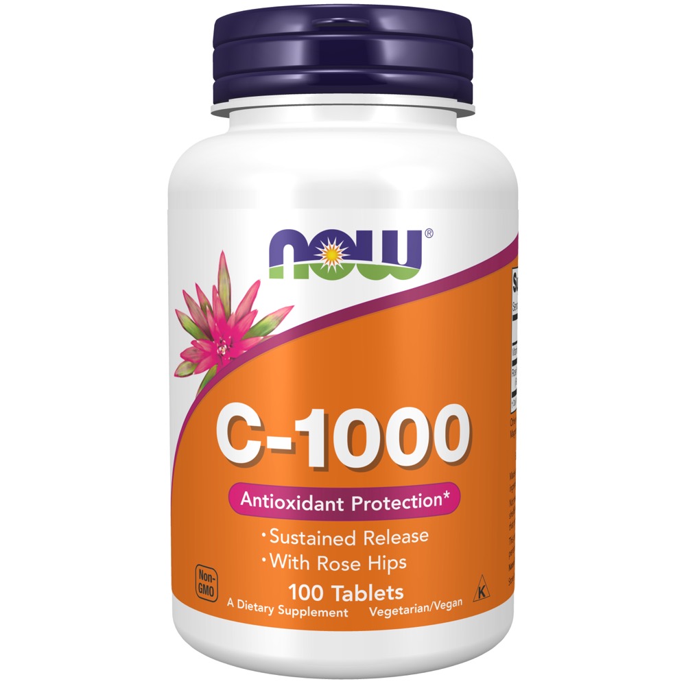 Now Vitamins - C-1000 100 Tabs Sustained Release With Rose Hips