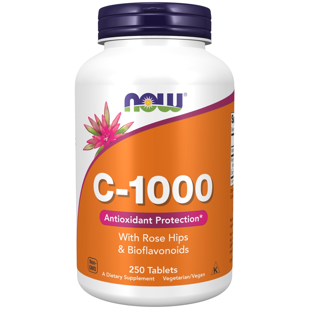 Now Vitamins - C-1000 250 Tabs With Rose Hips