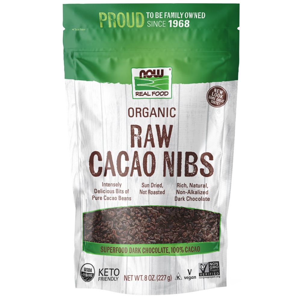 Now  Vitamins  - Cacao Nibs, Raw 8 oz