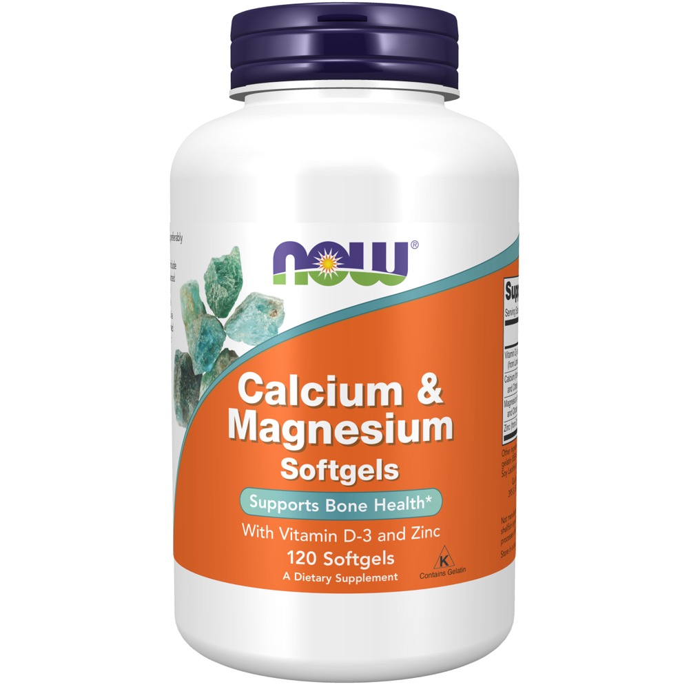 Now Vitamins - Cal-Mag + D Softgels  120 Sgels