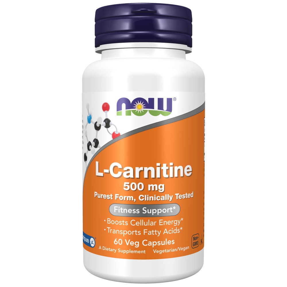 Now Vitamins - Carnitine 500Mg 60 Caps