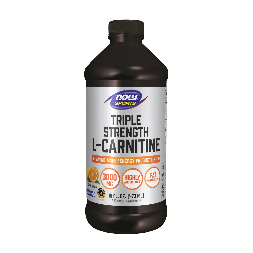 Now Vitamins - Carnitine (L) Liquid 3000Mg 16 Fl oz. Citrus Flavor