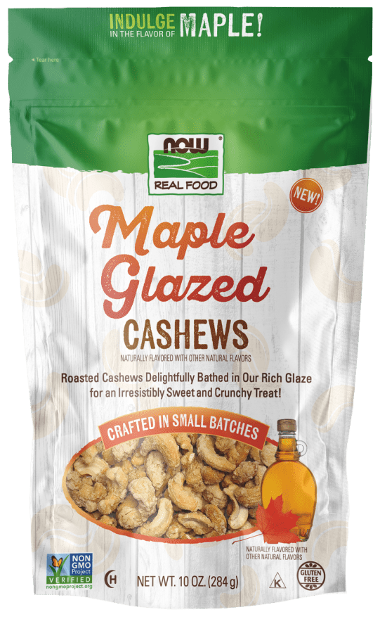 Now Vitamins - Cashews, Maple Glazed 10 oz.