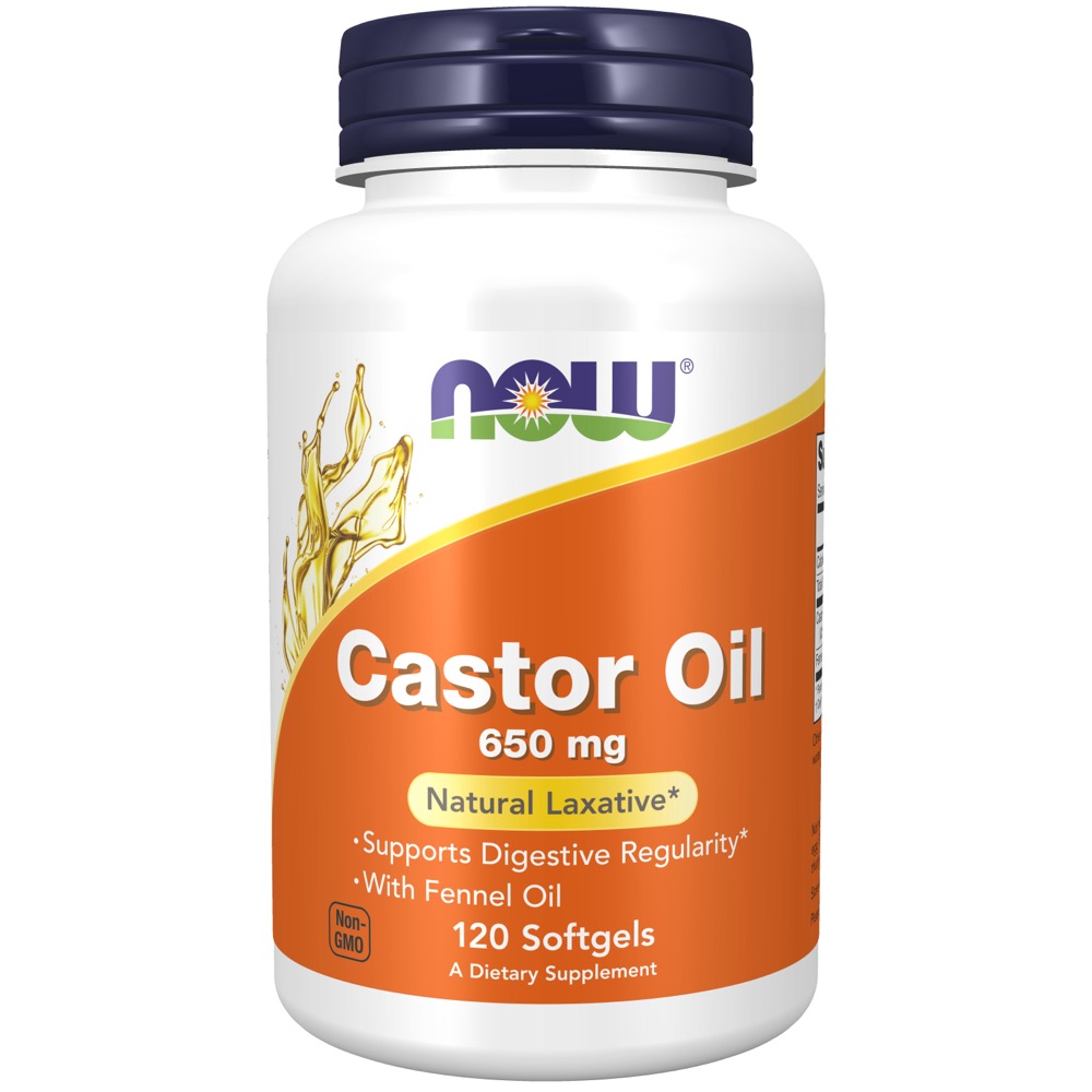 Now Vitamins - Caster Oil 650 Mg 120/Sgel