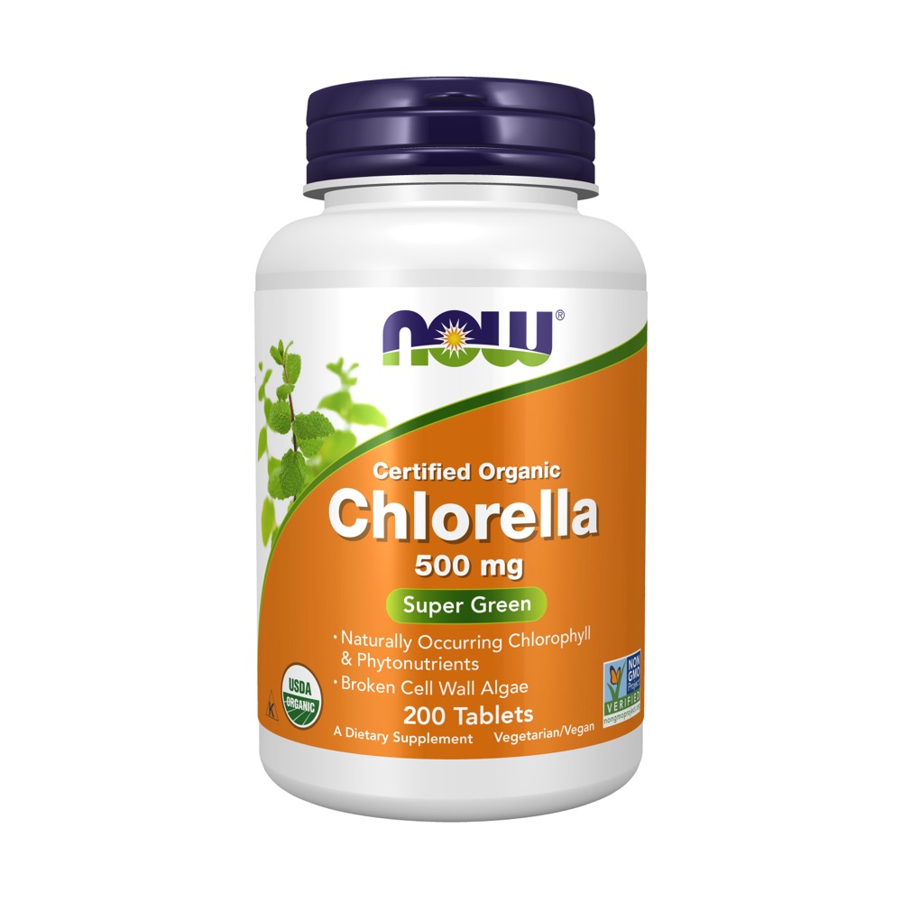 Now Vitamins - Chlorella 500 Mg (Certified Organic) 200 Tabs