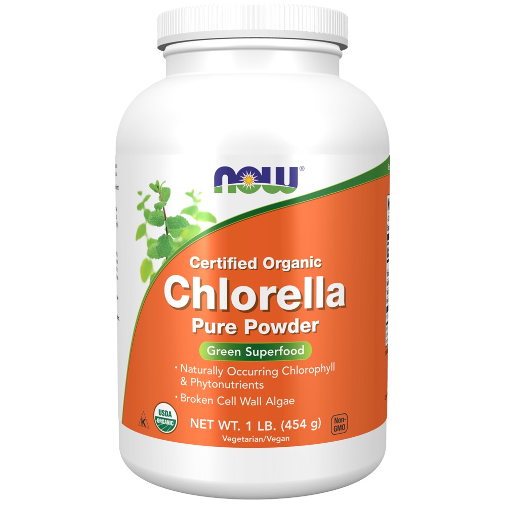 Now Vitamins - Chlorella Powder (Certified Organic) 1 Lb.