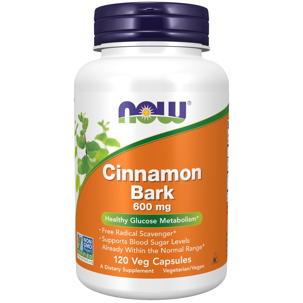 Now Vitamins - Cinnamon Bark 600 Mg 120 Caps 