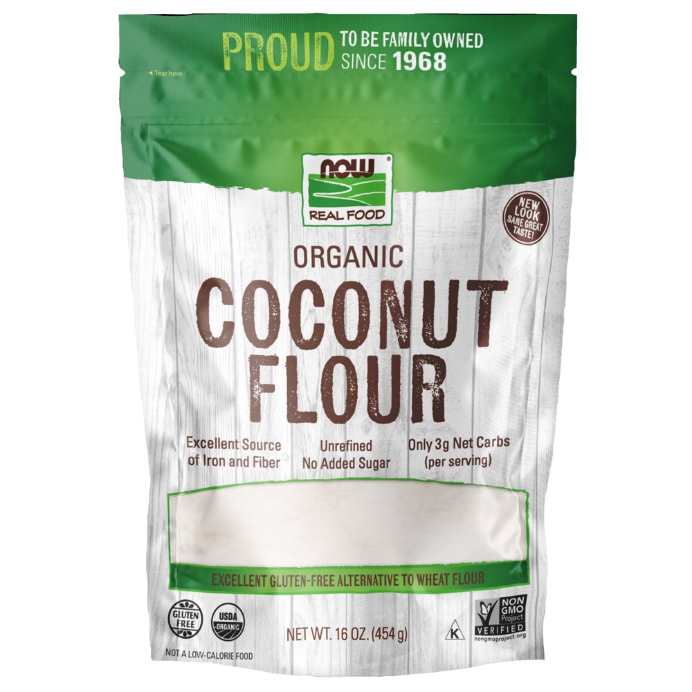 Now Vitamins - Coconut Flour, Organic 16 oz.