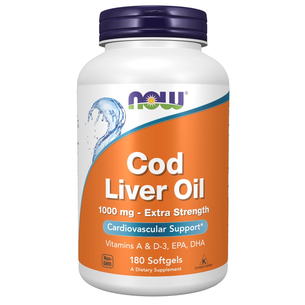 Now Vitamins - Cod Liver Oil 1,000 mg 180 sgels
