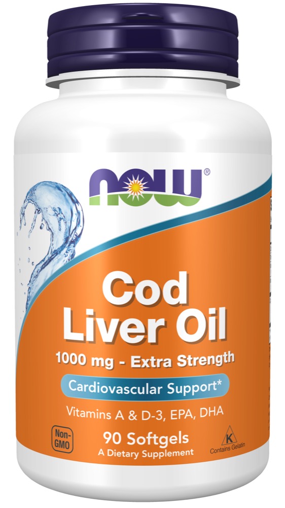 Now Vitamins - Cod Liver Oil 1,000 mg 90 sgels