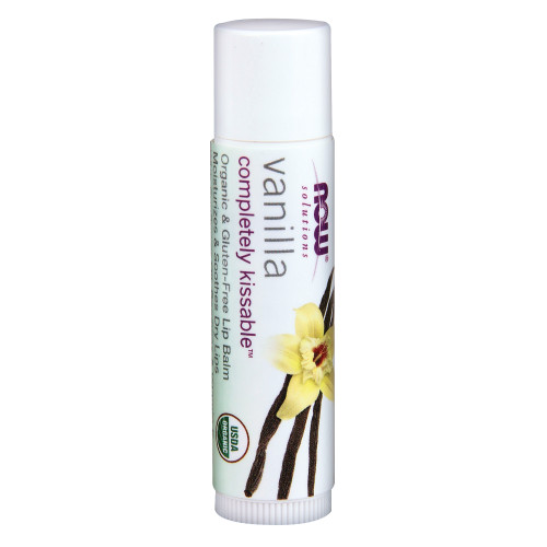Now Vitamins - Completely Kissable Organic Lip Balm Vanilla (0.15 oz)-OUT OF STOCK