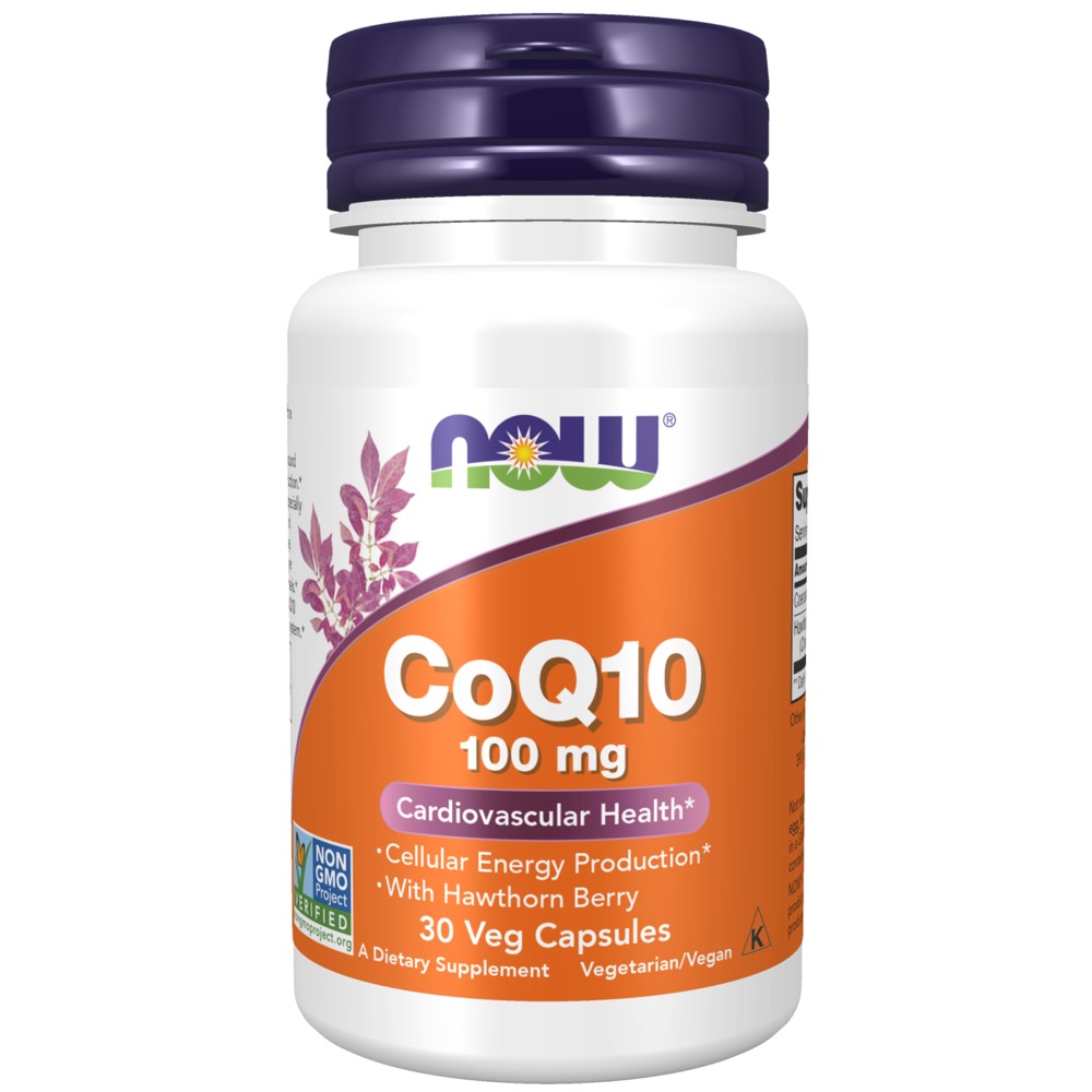 Now Vitamins - CoQ10 100 Mg With Hawthorn Berry Vegetarian 30 Vcaps