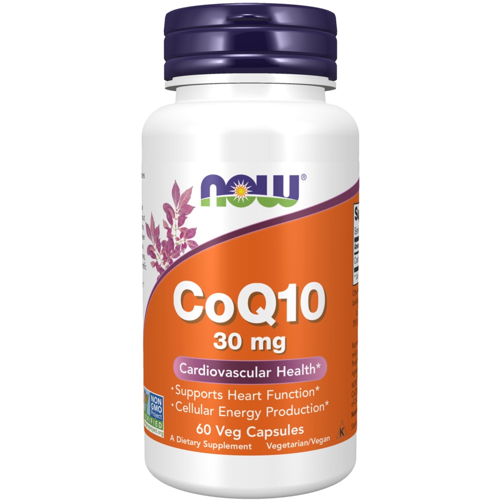 Now Vitamins - CoQ10 30 Mg Vegetarian 60 Vcaps