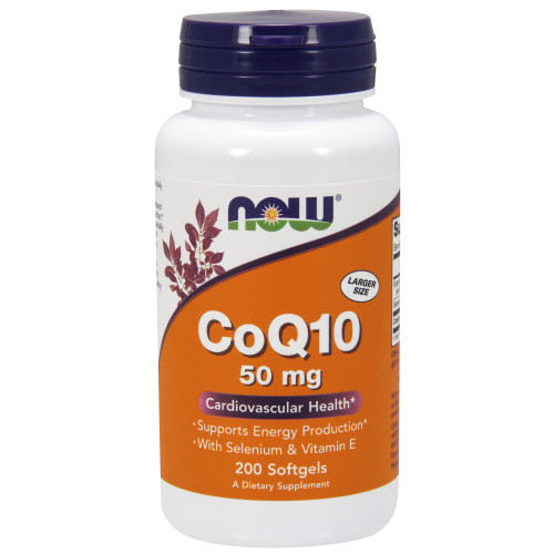 Now Vitamins - CoQ10 50Mg 200/Sgels With E & Selenium