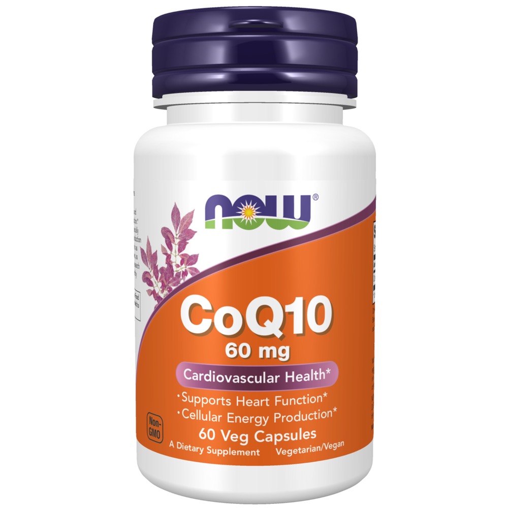 Now Vitamins - CoQ10 60 mg 60 Vcaps