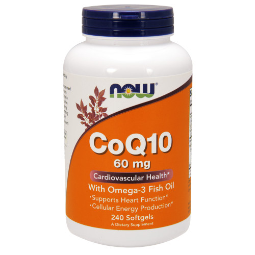 Now Vitamins - CoQ10 60Mg W/Omega-3 240/Sgel