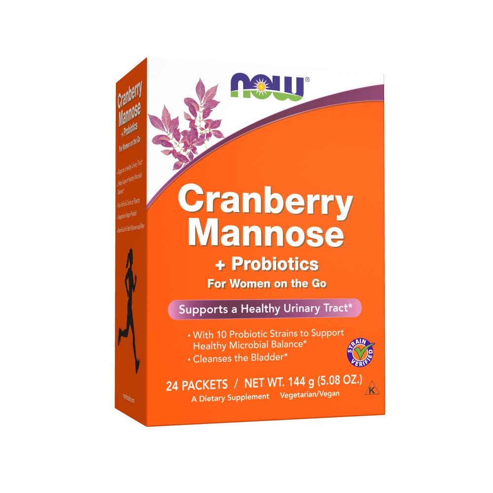 Now Vitamins - Cranberry Mannose + PROBIOTICS 24 Pkts