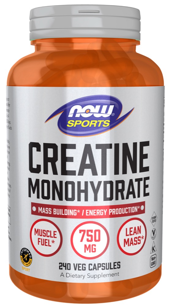 Now Vitamins - Creatine Monohydrate 750 mg 240 Veg Capsules