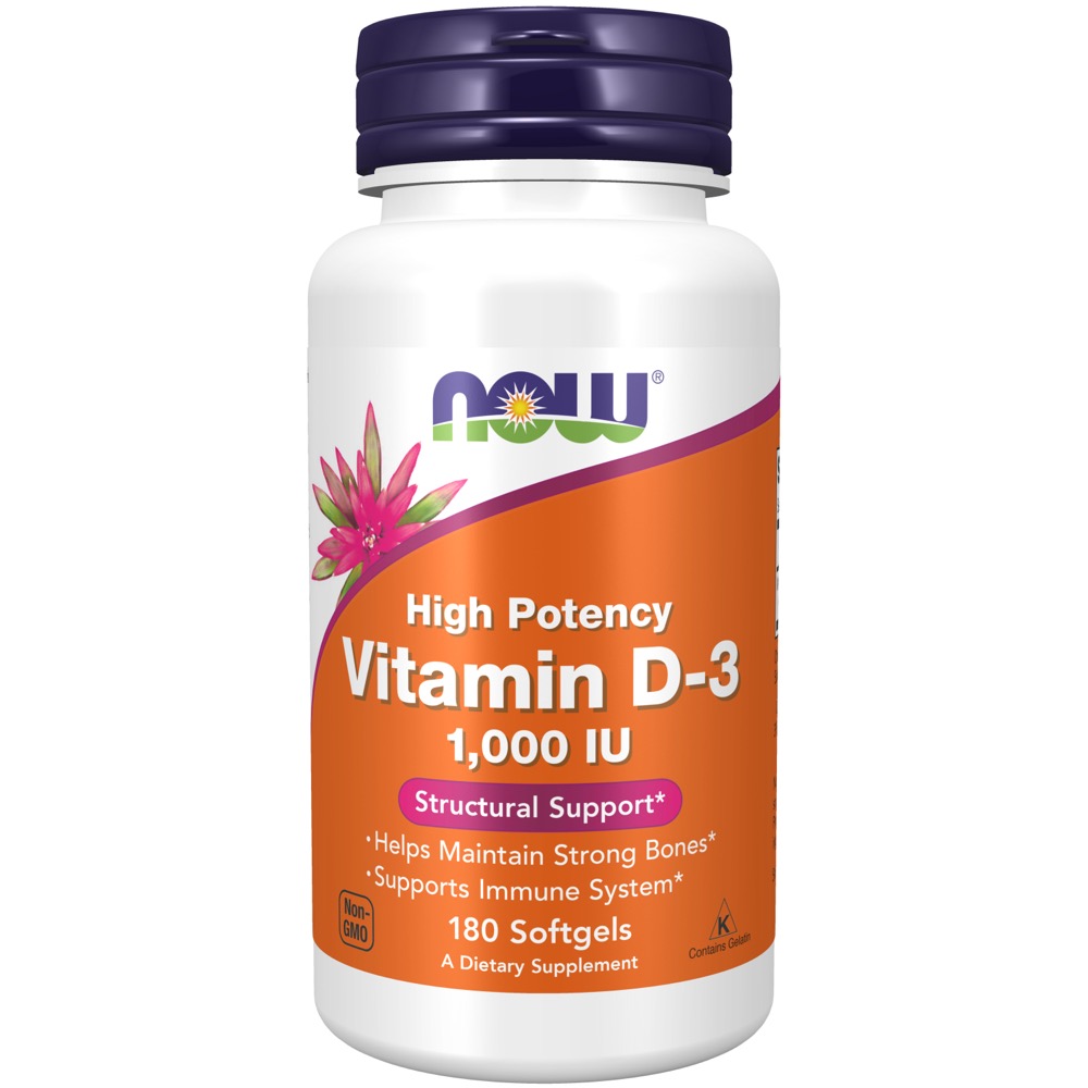 Now Vitamins - D-3 (Vitamin) 1,000 Iu 180 Softgels