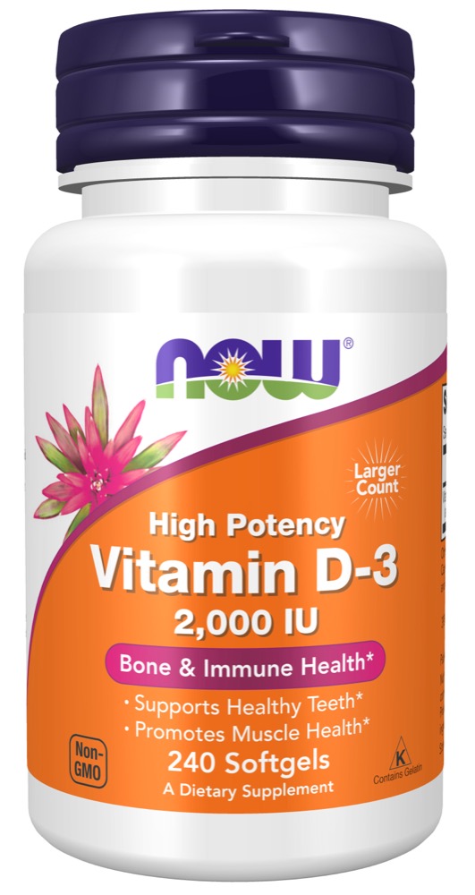 Now Vitamins - D-3 (Vitamin) 2000 Iu 240 Softgels
