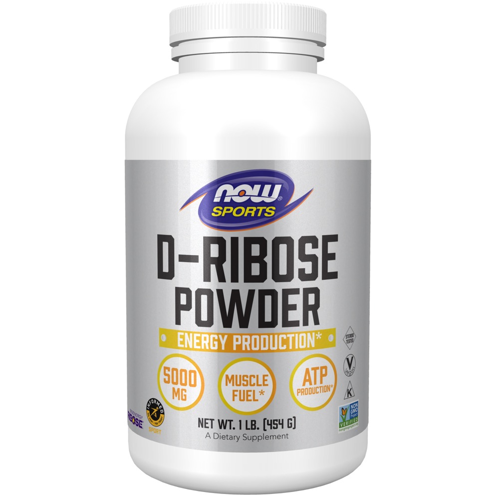 Now Vitamins - D-Ribose Powder 100% Pure 1 Lb.