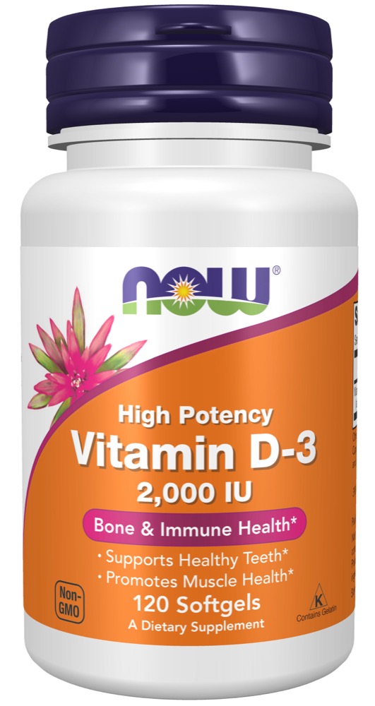 Now Vitamins - D (Vitamin) 2000 Iu 120Sgels