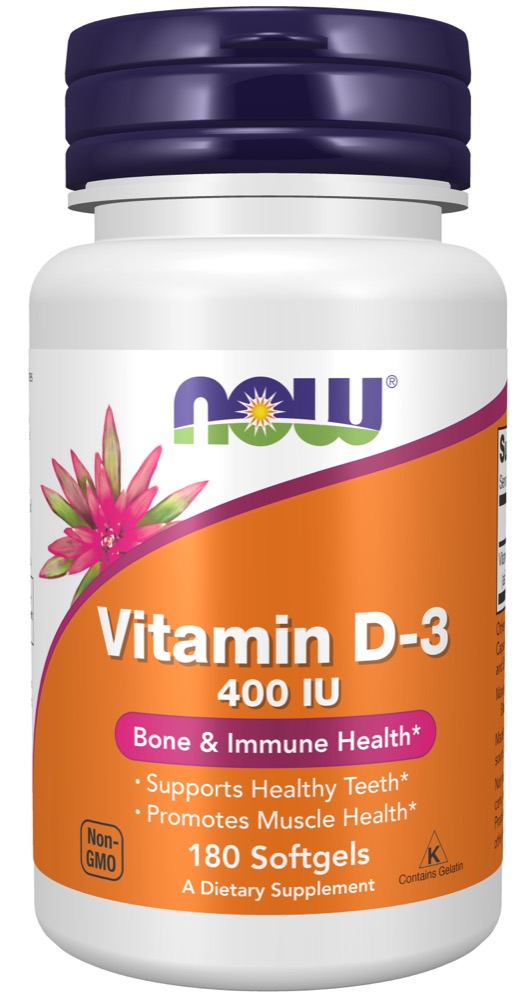 Now Vitamins - D (Vitamin) 400 Iu 180/Sgel
