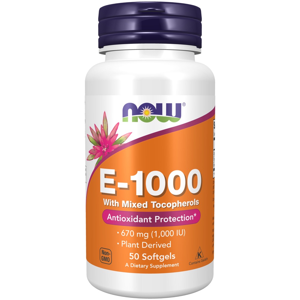 Now Vitamins - E-1000 MT 50 Sgels